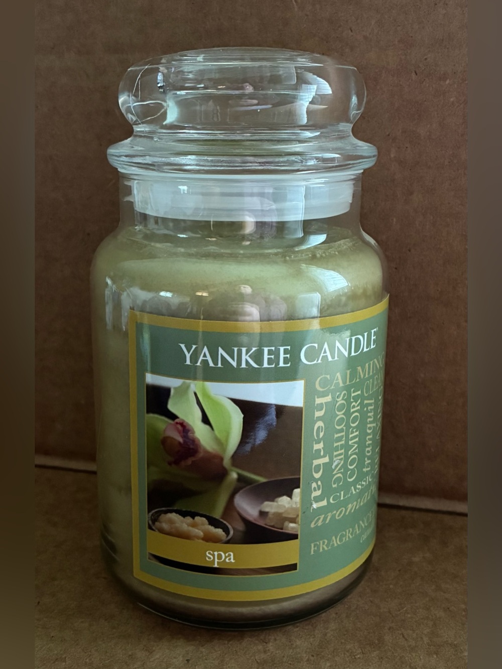 NWOT Yankee Candle Spa Scent ~ RETIRED ~ Hard to Find, Large Glass Jar; 22 oz